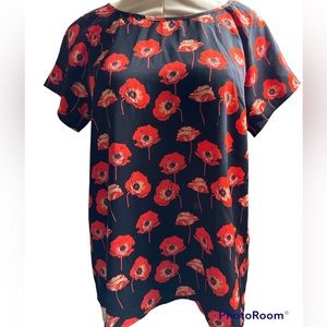 CAbi Poppy Flowers Blouse